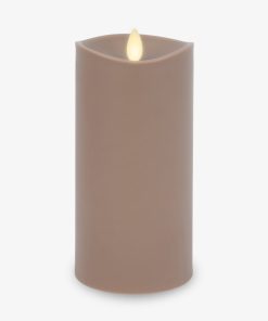 Timeless Taupe Outdoor Flameless Candle Pillar