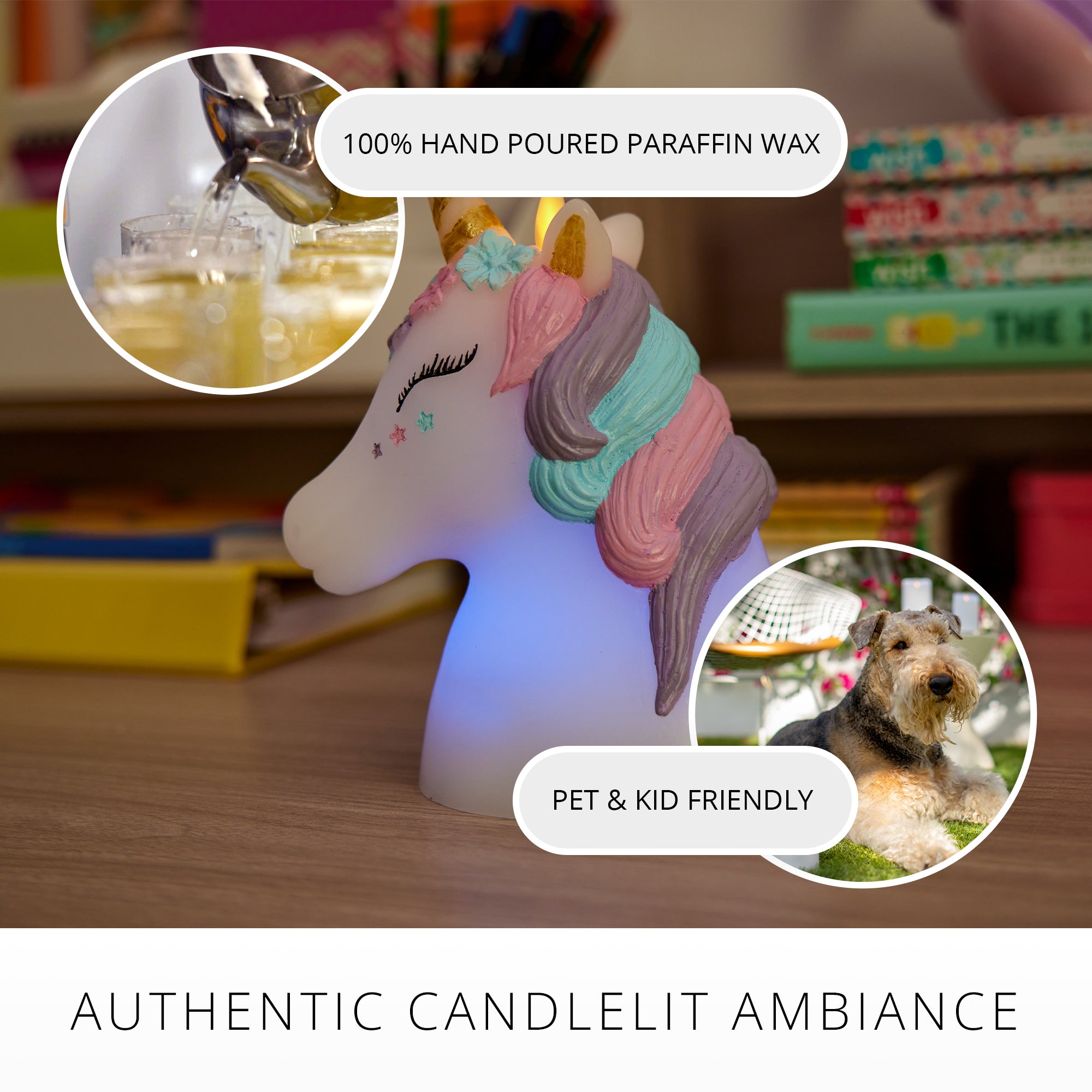 sm-image-52f5cf510540c3e5e51fa89d White Color Changing Flameless Candle Unicorn with Remote