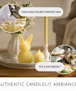 Lemon Chiffon Flameless Candle Floral Egg