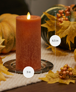 Adobe Seaglass Flameless Candle Pillar