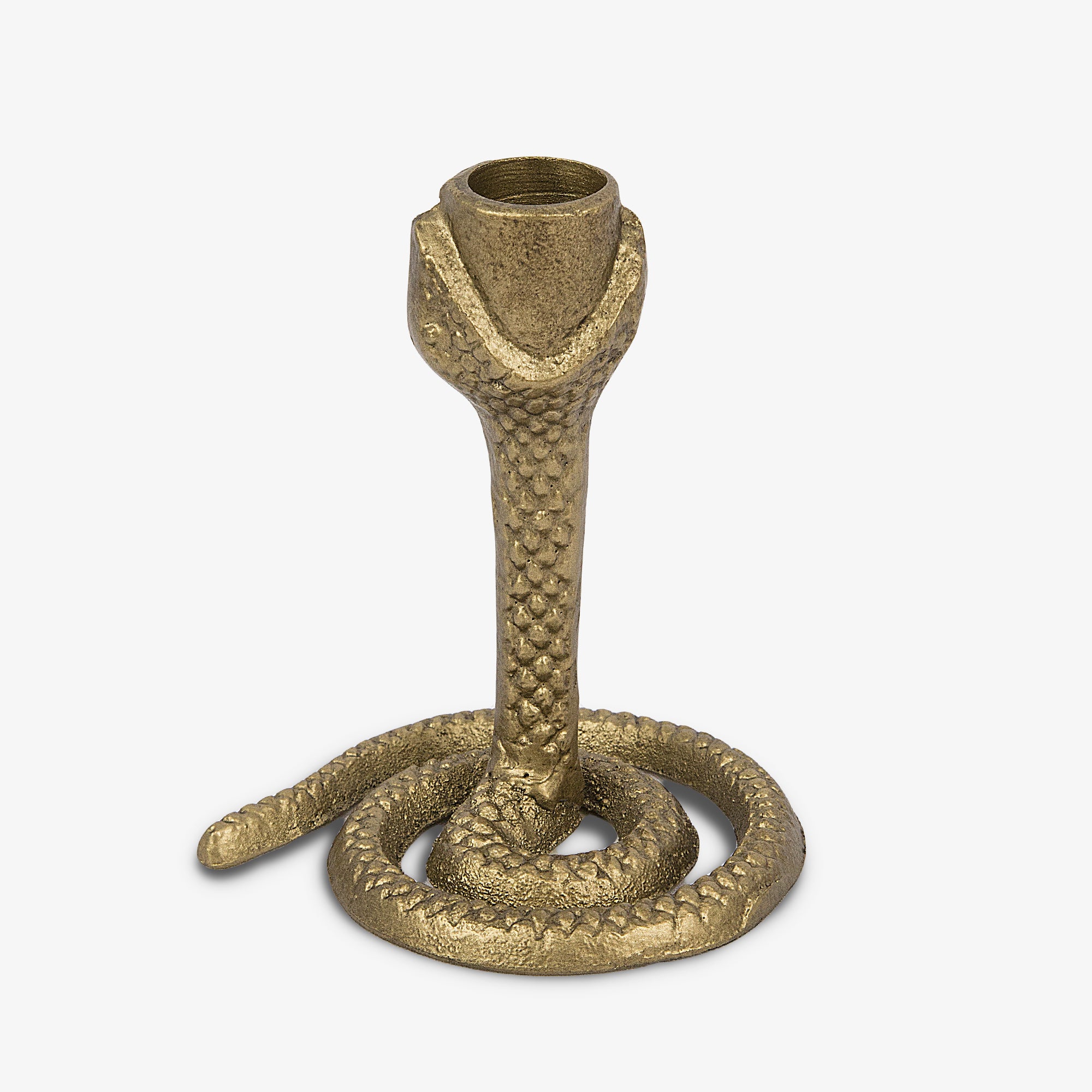 sm-image-561fcaa7eb60662312158c86 Brass Wrought Iron Snake Taper Holder