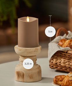 Timeless Taupe Outdoor Flameless Candle Pillar