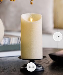 Radiant Ivory Glitter Flameless Candle Pillars