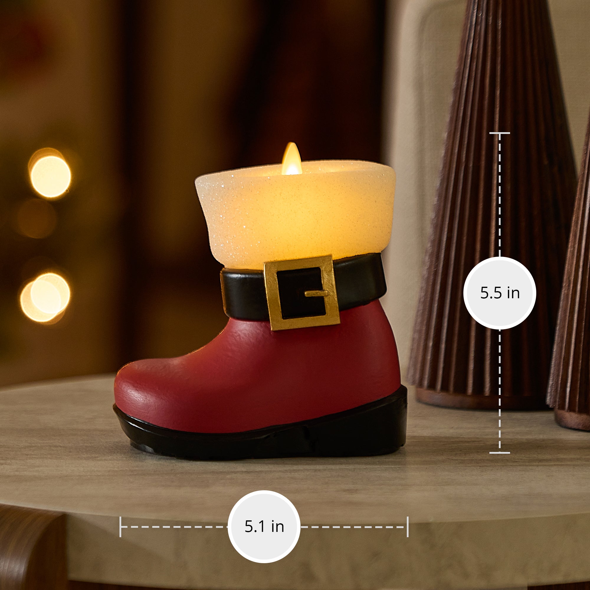 sm-image-581856d99dd65d115c5d6d9f Holiday Red Santa Boot Flameless Candle