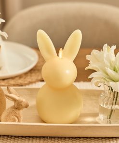 Lemon Chiffon Flameless Candle Bunny