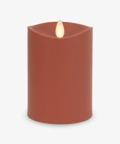 Baked Clay Outdoor Flameless Candle Pillar