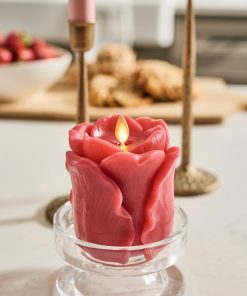 True Red Flameless Candle Rose Bud