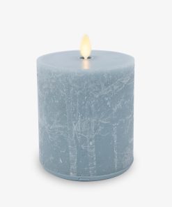 Rechargeable Seaglass Silver Blue Pillar
