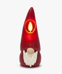 Red Flameless Candle Gnome