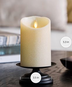Radiant Ivory Glitter Flameless Candle Pillars