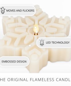 White Swan Flameless Candle Snowflake Tealight