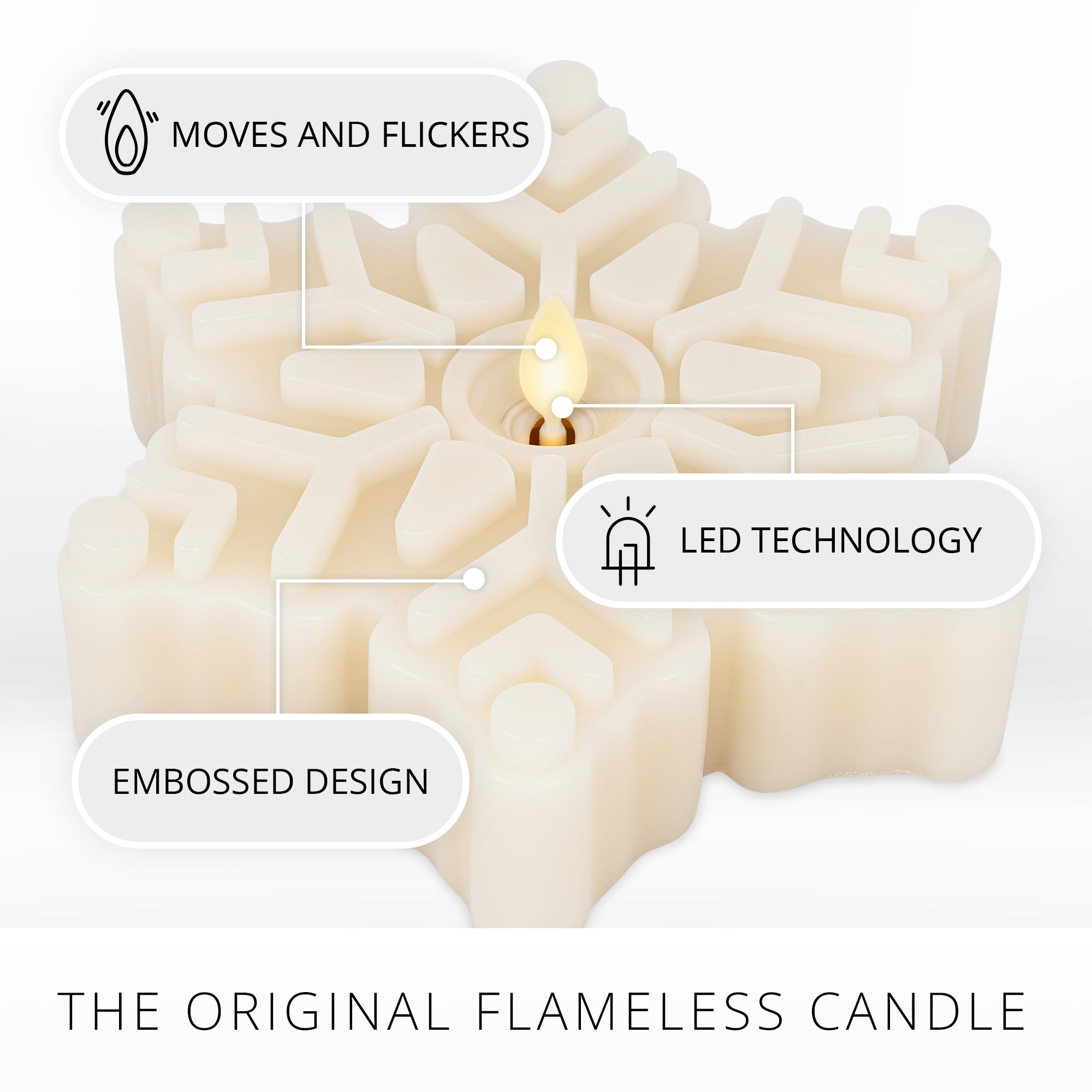 sm-image-60af9c0253c615c96f692ac8 White Swan Flameless Candle Snowflake Tealight