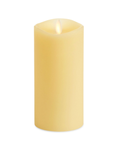 Ivory Flameless Candle Pillar - Melted Top - 3