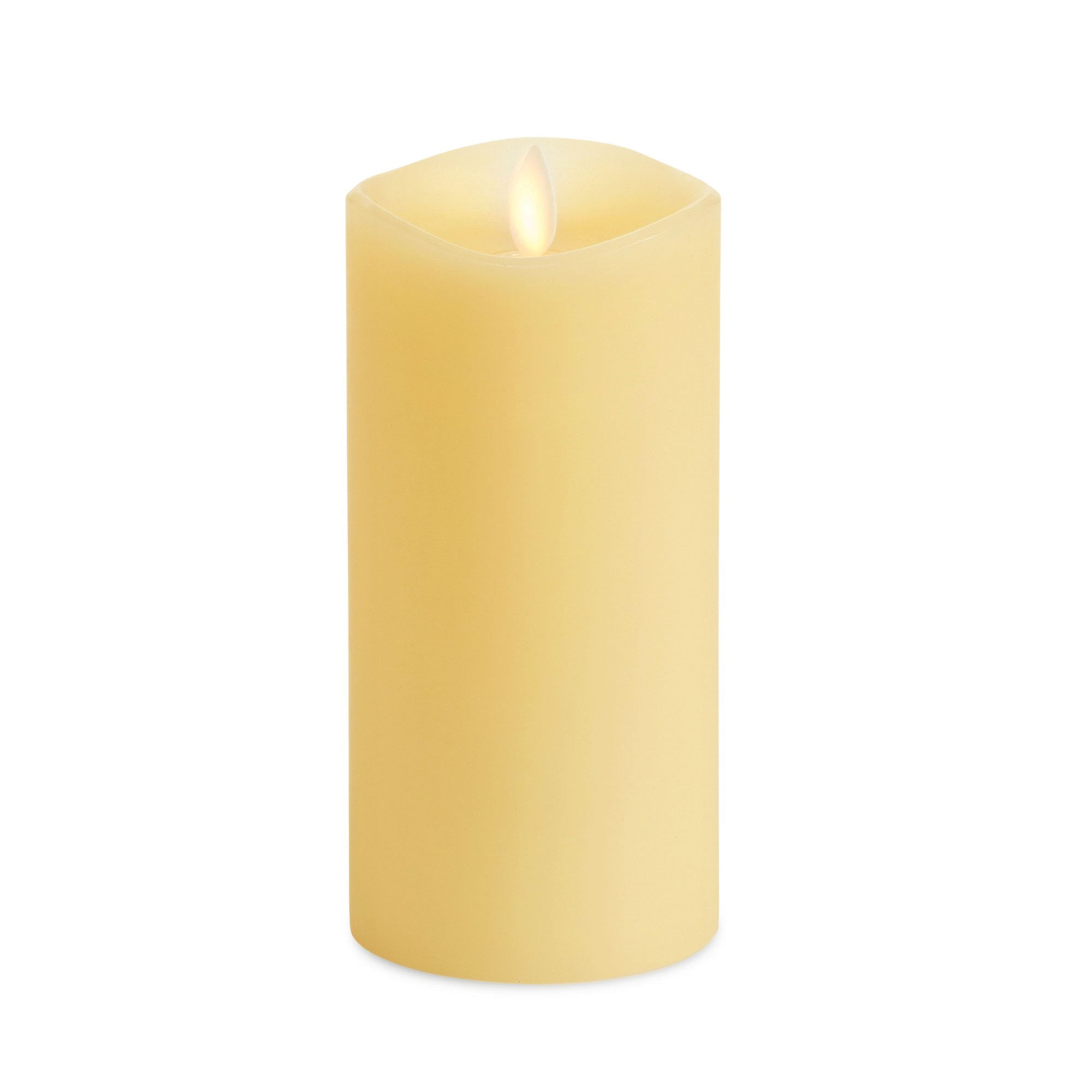 sm-image-60b6c51e4198ace7c520cc67 Ivory Flameless Candle Pillar - Melted Top - 3" Width