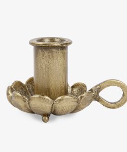 Brass Wrought Iron Scalloped Taper Holders