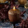 Metallic Cappuccino Flameless Candle Acorn
