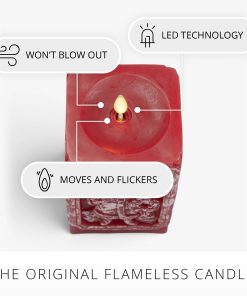 Holiday Red Santa Vignette Flameless Candle