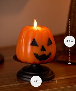 Russet Orange Flameless Candle Jack-o-lantern