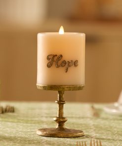 White Swan HOPE Flameless Candle Pillar