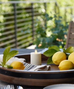Pearl Ivory Outdoor Flameless Candle Votive - Flat Top