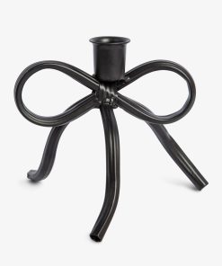 Black Metal Bow Taper Holder