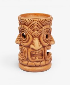 Golden Oak Wraparound Tiki Candle Holder