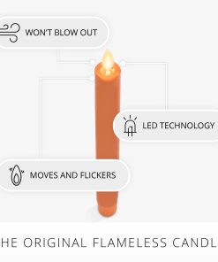 Harvest Pumpkin Flameless Candle Taper