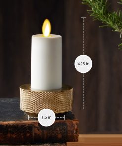 Pearl Ivory Flameless Candle Votive - Flat Top - Set of 2