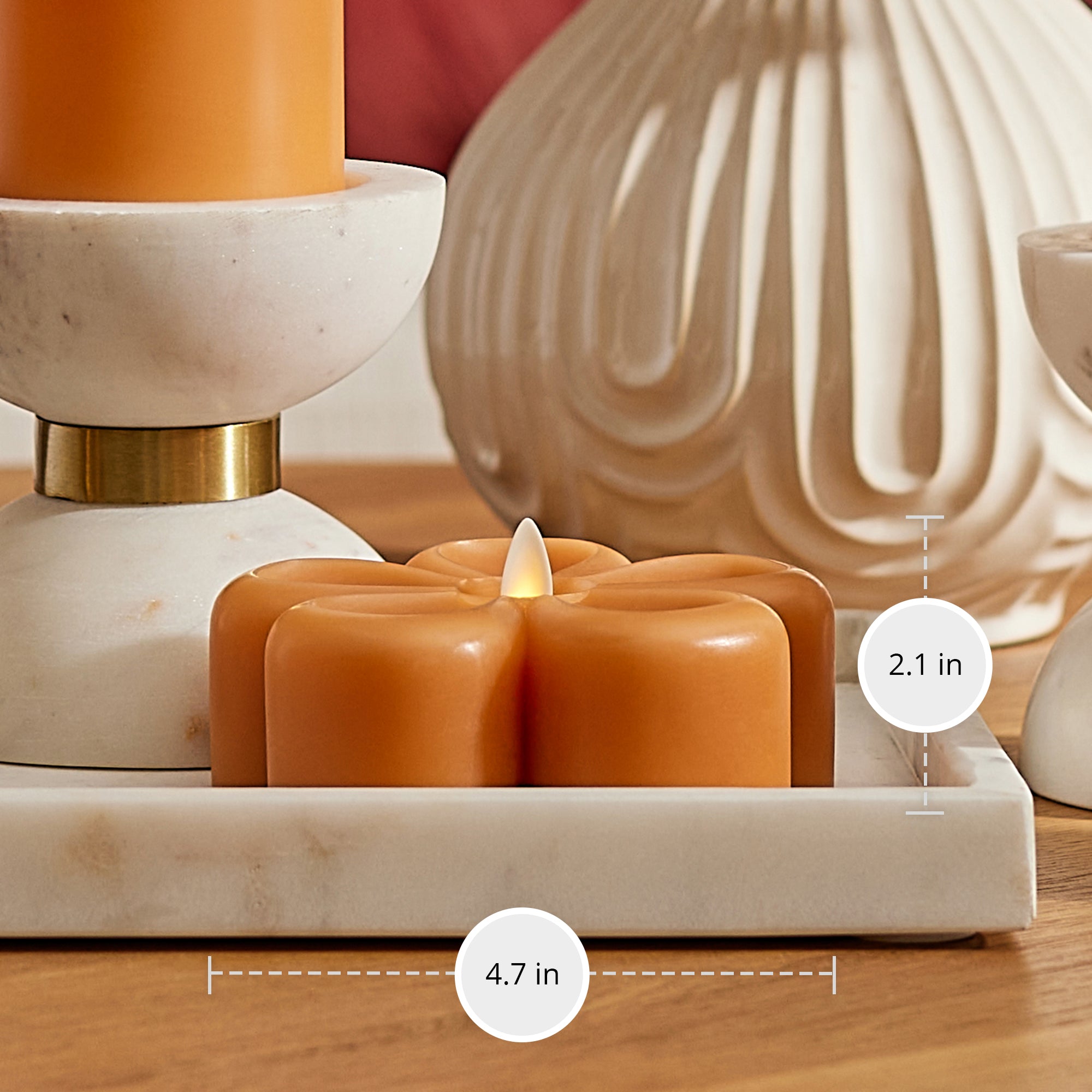 sm-image-6ae3b6970dea7b03e8dbb275 Sunlit Honey Flower Flameless Candle Tealight