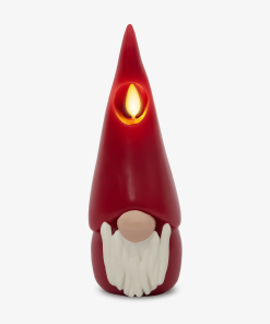 Red Flameless Candle Gnome