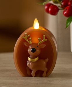 Brown Sugar Reindeer Flameless Candle Ornament