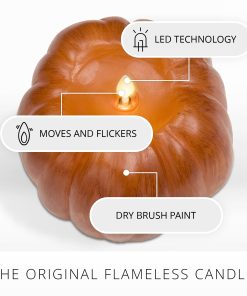 Burnt Orange Flameless Candle Pumpkin