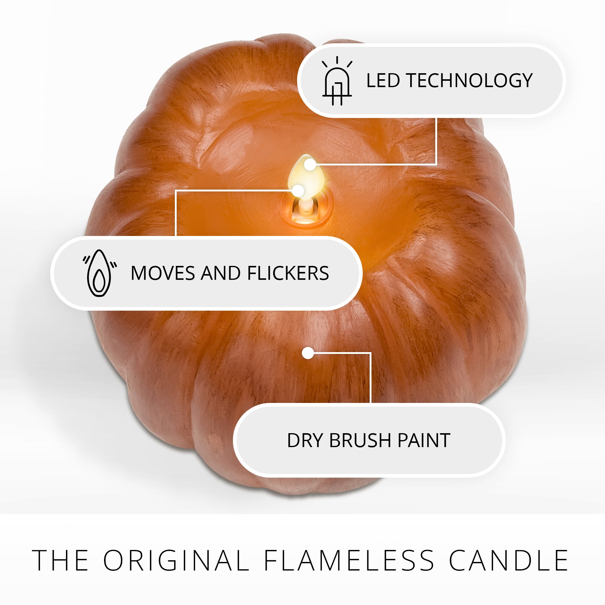 sm-image-6f6d09524e46d837b864b920 Burnt Orange Flameless Candle Pumpkin