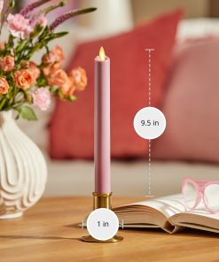 Blooming Mauve Flameless Candle Taper