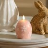 Dusky Rose Flameless Candle Floral Egg