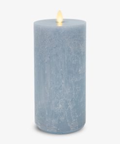 Rechargeable Seaglass Silver Blue Pillar