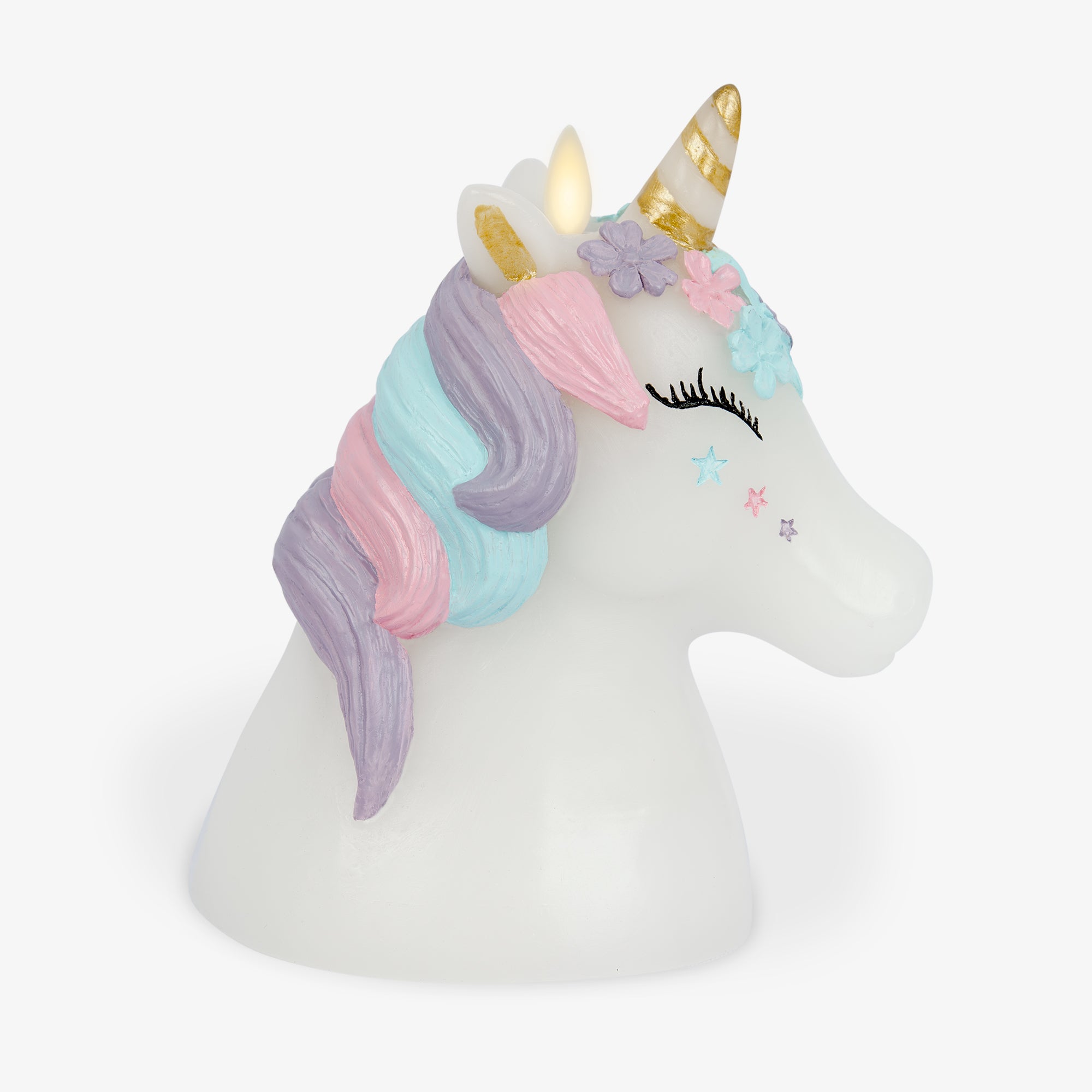 sm-image-7251583091f5bdc6019f8839 White Color Changing Flameless Candle Unicorn with Remote