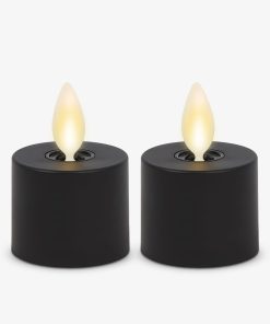Black Flameless Candle Tealights - Set of 2
