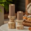 Timeless Taupe Outdoor Flameless Candle Pillar