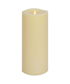 Ivory Flameless Candle Grand Pillar - Melted Top - 6.25