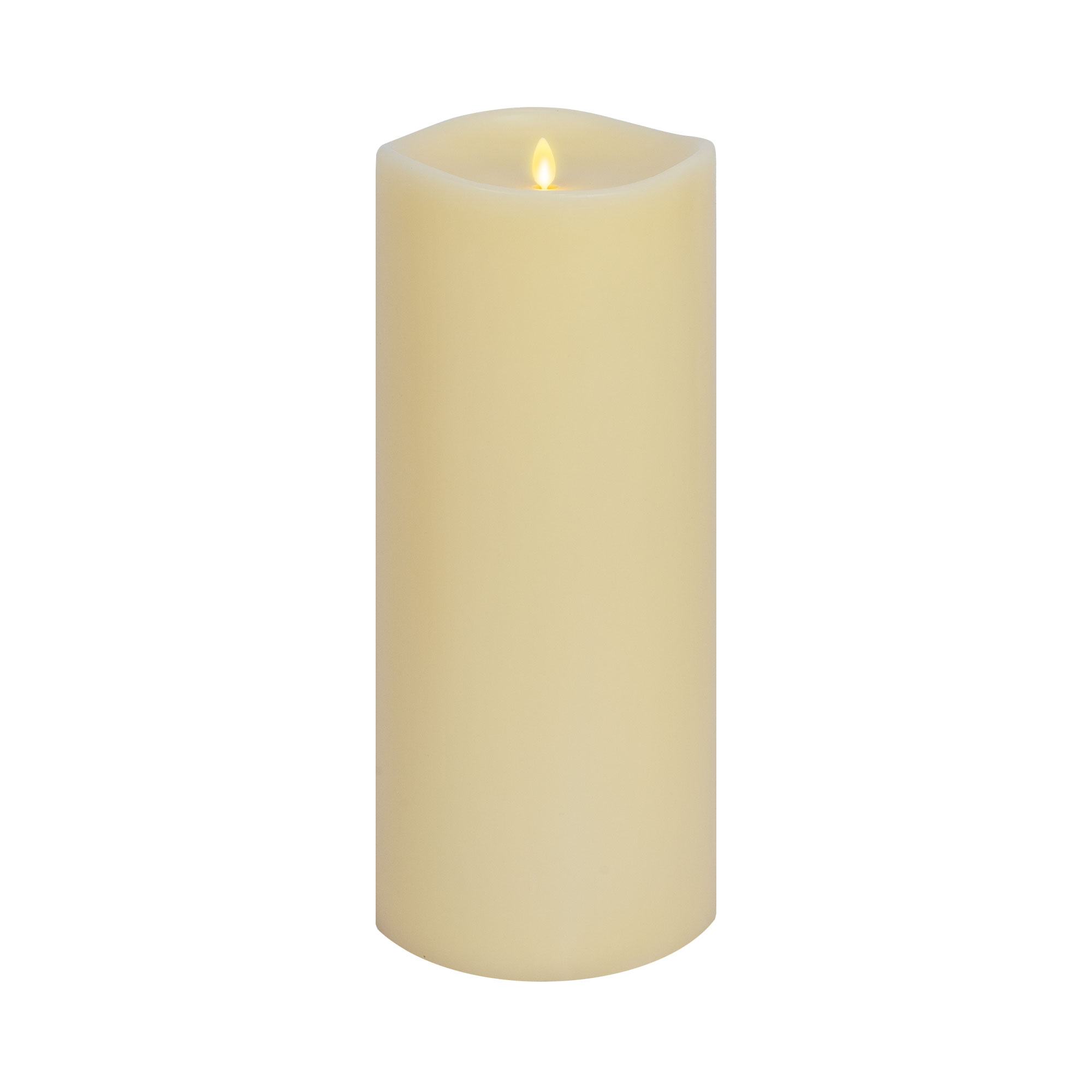sm-image-73500c161c34bb1d2d098f9e Ivory Flameless Candle Grand Pillar - Melted Top - 6.25" Width