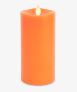 Russet Orange Flameless Candle Pillar
