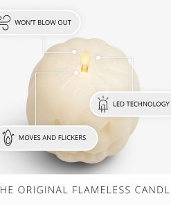 Pearl Ivory Flameless Candle Jack-o'-lantern