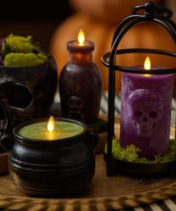 Dark Chocolate Chalky Flameless Candle Poison Bottle