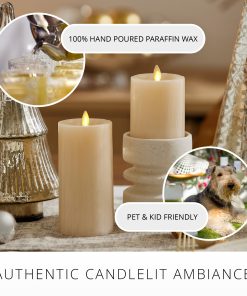 White Swan Selenite Flameless Candle Pillar