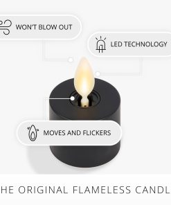 Black Flameless Candle Tealights - Set of 2