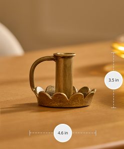 Brass Wrought Iron Scalloped Taper Holders