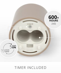 Timeless Taupe Outdoor Flameless Candle Pillar