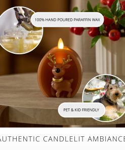 Brown Sugar Reindeer Flameless Candle Ornament
