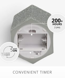 Brilliant Silver Hexagon Flameless Candle Pillar